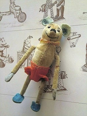 画像3: でんぐり返しをするネズミ君　ねじ巻きトイ　ぜんまい　ドイツ　シュコー 