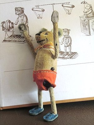 画像6: でんぐり返しをするネズミ君　ねじ巻きトイ　ぜんまい　ドイツ　シュコー 