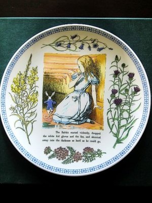 画像1: 不思議の国のアリス　しろうさぎ　ジョン・テニエル　限定プレート　飾り皿　英国　ミントン　