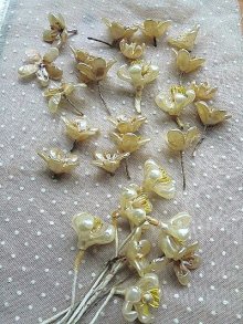 他の写真2: ワックスフラワー　花嫁のティアラ　オレンジの花　ドイツのアンティークパーツ　クラフトに 