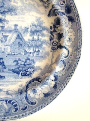 画像1: ブルー＆ホワイト　皿　アンティーク　プレート ２．　イギリス
