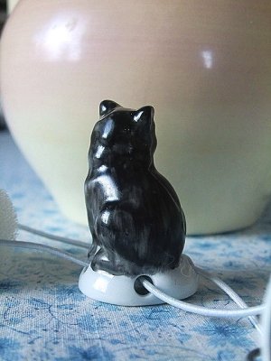 画像5: 黒猫のドリップキャッチャー　ティ－ポット　ミニチュア　ドイツ　陶器　