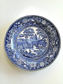 他の写真3: ブルー＆ホワイト　皿　アンティーク　プレート　１．　イギリス