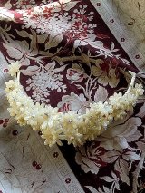 ワックスフラワー　はなかんむり　花嫁のティアラ　アンティーク