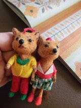 きつねの男の子と女の子　ペア　ドイツ　ワグナー社　
