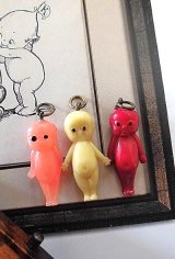 キューピーのセルロイドチャーム　３個まとめて