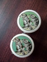 仔猫のテープメジャー　ヴィンテージ　グリーン