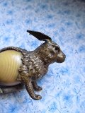 兎のテープメジャー　巻き尺　１ｍ　アンティーク　うさぎ　ソーイング　