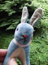ジャパンラビット　スカイブルー　レトロなうさぎのぬいぐるみ
