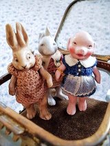オールビスクの動物　うさぎ　豚　ねずみ　　ヘルトヴィヒ　アンティークドール　ベア　ドイツ　HERTWIG 