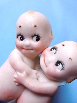  アクションキューピー　HUGGER ハガー　８，８ｃｍ　ビスク　２０年代　ローズオニール 