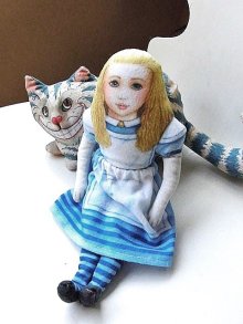 他の写真3: 不思議の国のアリス & チェシャ猫　ファブリックドール