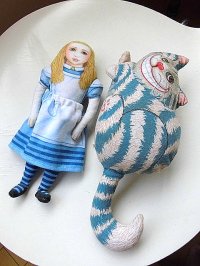 不思議の国のアリス & チェシャ猫　ファブリックドール