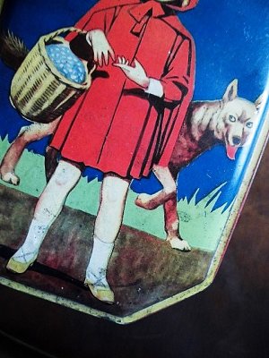 画像2: 赤ずきんちゃんとオオカミの缶　英国　ブルーバード　トフィー缶