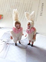 うさぎになった子供たち　オールビスクミニチュアドール　　ヘルトヴィヒ　 HERTWIG