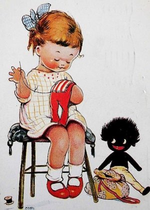 画像1: アトウェルのポストカード　女の子とゴ―リ―人形　英国