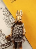 オールビスクのうさぎさん　オリジナルニット　ドイツ　　ヘルトヴィヒ　HERTWIG　ベア　リペアあり                   
