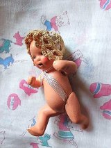 ボンネットのベビードール　ドイツの子　ヘルトヴィヒ　７ｃｍ　HERTWIG