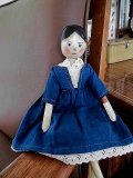 アンティークのペグドール　２５ｃｍ　ヴィクトリアン　人形の家　　