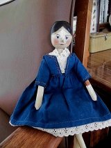 アンティークのペグドール　２５ｃｍ　ヴィクトリアン　人形の家　　