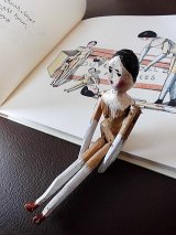 アンティークのペグドール　14ｃｍ　ヴィクトリアン　人形の家　　