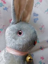 ジャパンラビット　スカイブルー　レトロなうさぎのぬいぐるみ