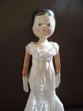 白いドレスのペグドール　ヴィクトリアン　２９，５ｃｍ　　
