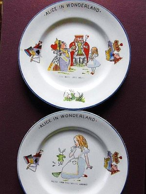 画像3: 不思議の国のアリス　皿　２枚セット　白うさぎ　ハマースレイ　英国　　　　　