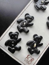ブラックベア　テディ　黒熊さん　ベークライト　ボタン　