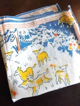 羊飼いの女の子　ヴィンテージのハンカチ　マザーグース