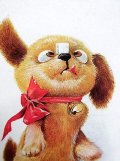 古い時代の犬のぬいぐるみカード　英国　EINCO TUBBY　３．　
