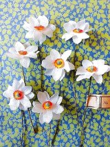 水仙　布花　ヴィンテージ　花束　コサージュ　　ディスプレー