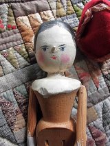 アンティーク ペグドール　２９，５ｃｍ　ヴィクトリアン　　　