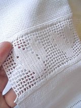 ヴィンテージクロス　りすのレース編み　タオル