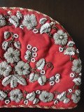 ティーコゼ　ビーズ刺繍　英国　ヴィクトリアン