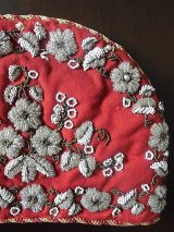 ティーコゼ　ビーズ刺繍　英国　ヴィクトリアン