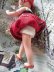 画像2: 赤いボンネットをかぶった女の子　ジャーマンビスクドール　ヴィンテージ　 (2)