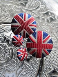 コロネーションのボタン　英国　ユニオンジャック　エリザベス女王