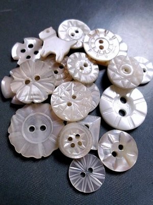 画像2: 刻みのきれいなシェルボタン　セット　貝ボタン　マザーオブパール 　　　