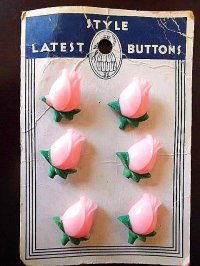 薔薇のつぼみ　ヴィンテージボタン