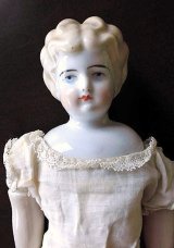 ブロンドヘアのチャイナヘッドドール　ジャーマンアンティーク　HERTWIG　