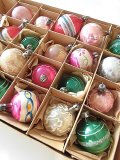 グラスボール　古い時代のクリスマスオーナメント　ツリー飾り