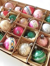 グラスボール　古い時代のクリスマスオーナメント　ツリー飾り