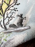 りすと ユキヤナギ　ドイツのピューター細工　シルエット