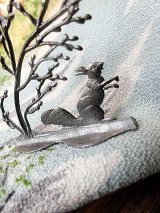 りすと ユキヤナギ　ドイツのピューター細工　シルエット