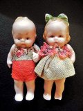 なかよしふたりで　小さな女の子と男の子　オールビスク　ペア　HERTWIG　ヘルトヴィッヒ　アンティークドール　　　　