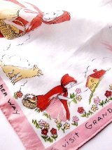 ヴィンテージハンカチーフ　赤ずきんちゃんとオオカミ　A