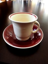 スージークーパー　カップ＆ソーサー　チョコレートブラウン　イギリス　アンティーク