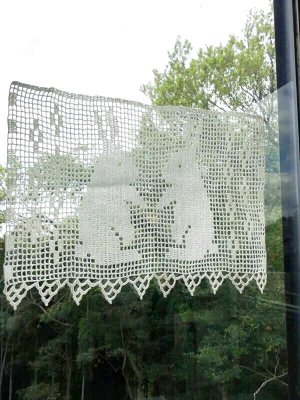 画像1: うさぎのモチーフ　レース編み