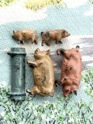 画像5: 豚さん一家　まとめてセット　英国　アンティーク　ミニチュア　　